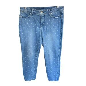 Talbots DENIM SLIM ANKLE CURVY FIT ANCHOR PRINT 12 Fishingcore Fishermancore